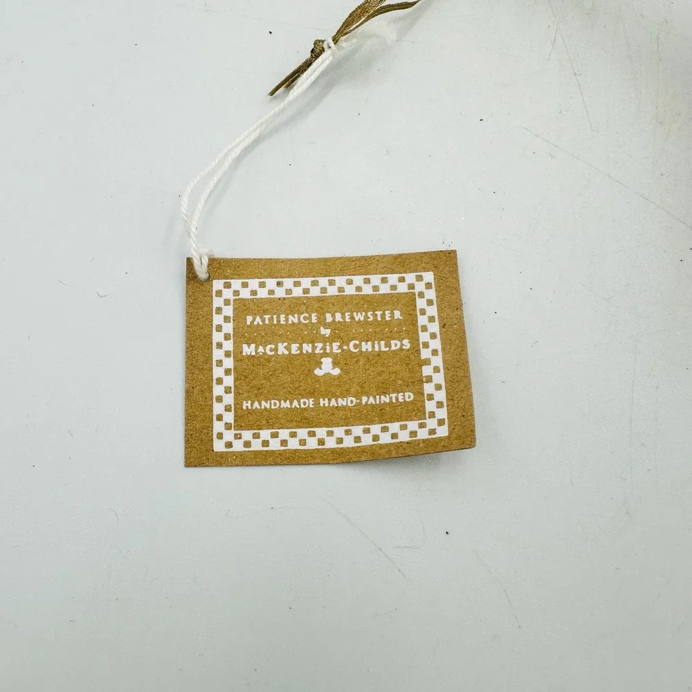 MacKenzie-Childs Patience Brewster Dash‎ Away Santa Ornament 08-30201 w/ Box